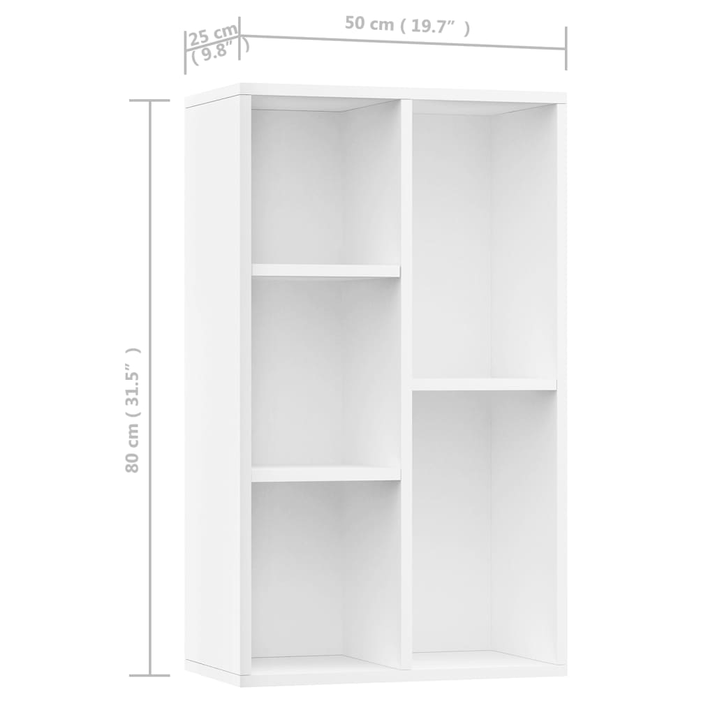 Estantería Tulipa 5 módulos 2 posiciones blanco 80x50x25 cm 11