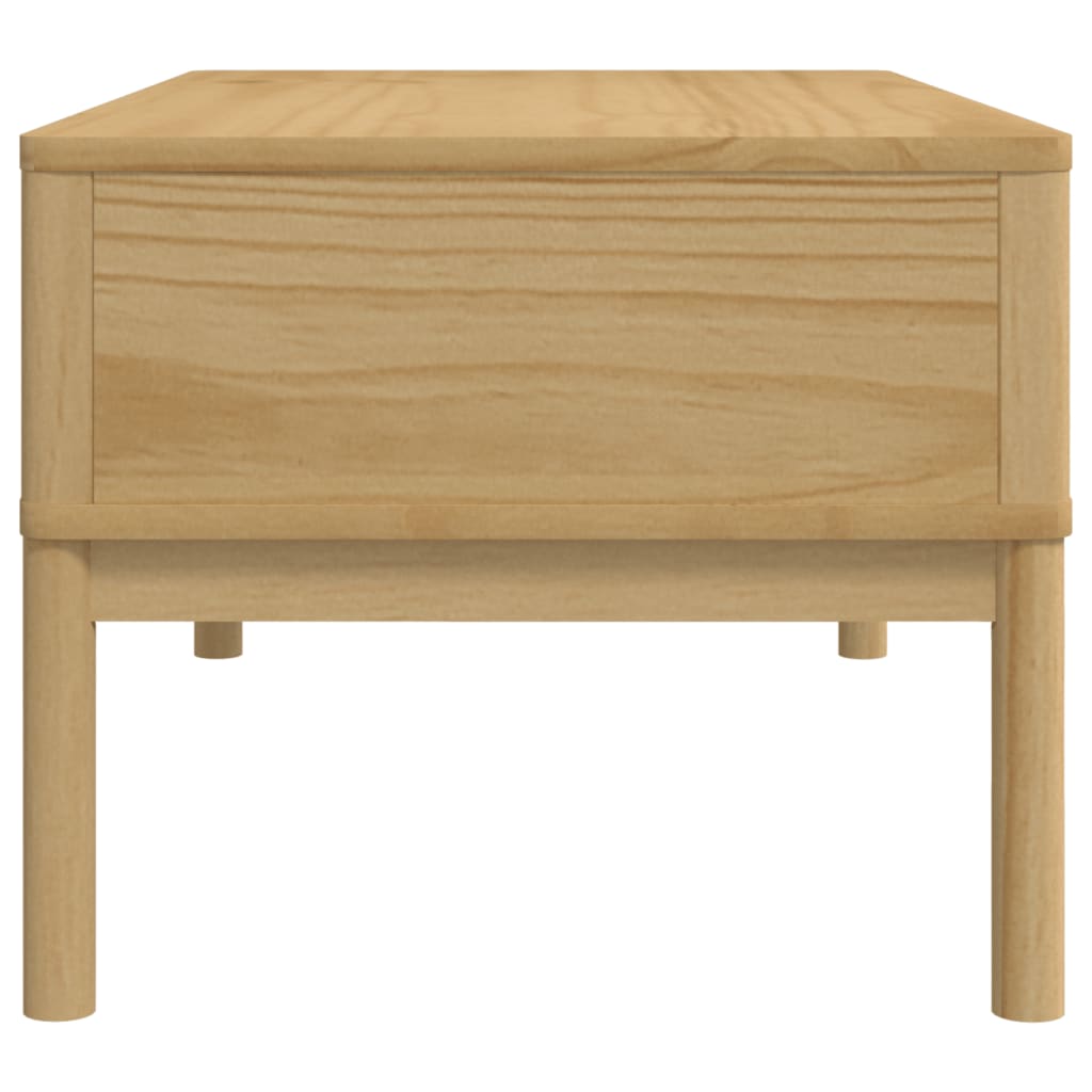Mesa de centro Floro 2 cajones madera de pino natural 45x99x55,5 cm 6