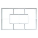 Estantería Ohio rectangular 8 estantes blanco 52,5x85x16 cm 4