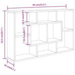Estantería Ohio rectangular 8 estantes blanco 52,5x85x16 cm 6
