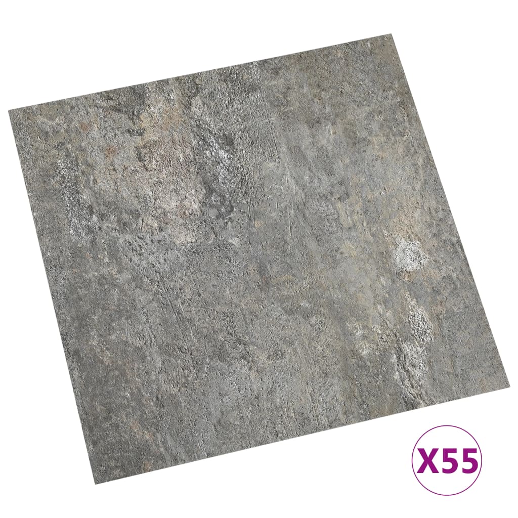 Pack de 55 lamas autoadhesivas para suelo PVC 5,11 m² gris 2