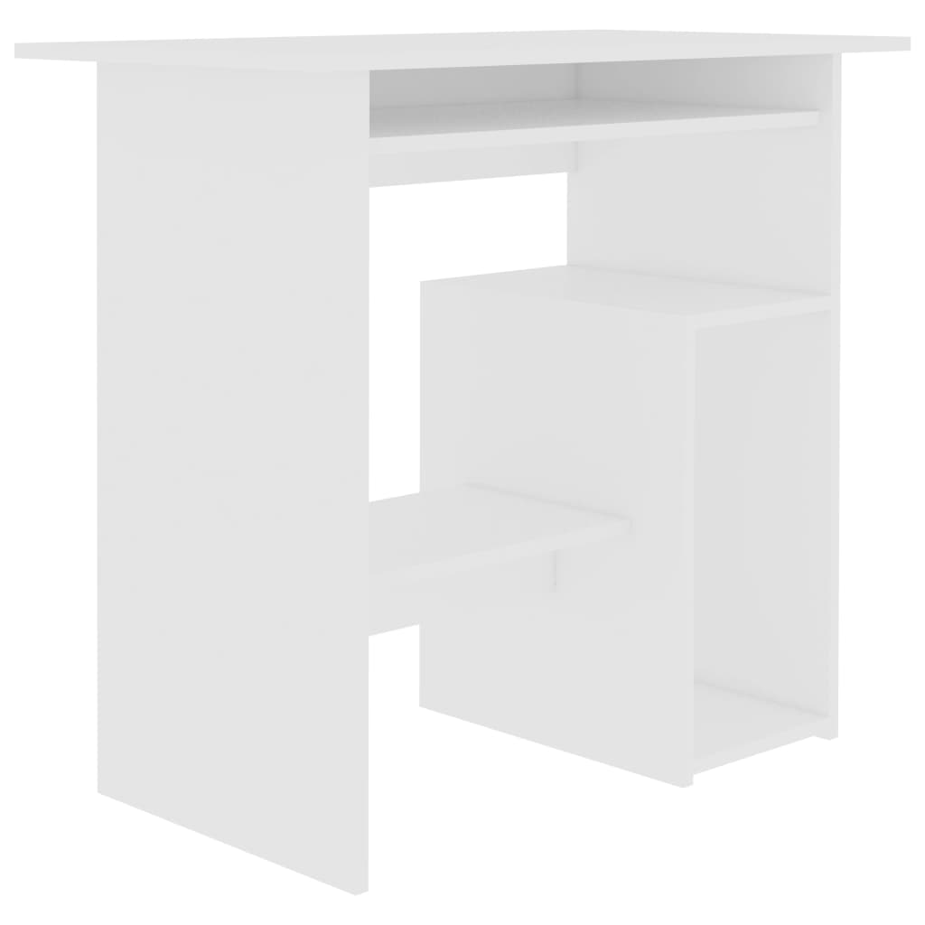 Escritorio Felipe V con estante y bandeja extraíble blanco 74x80x45 cm
