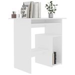 Escritorio Felipe V con estante y bandeja extraíble blanco 74x80x45 cm 3
