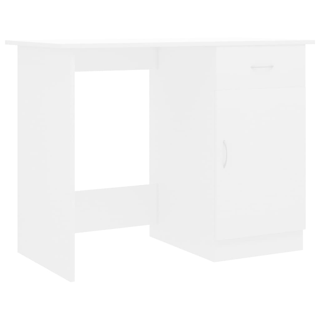 Escritorio Newton 1 cajón + 1 puerta blanco 76x100x50 cm 2