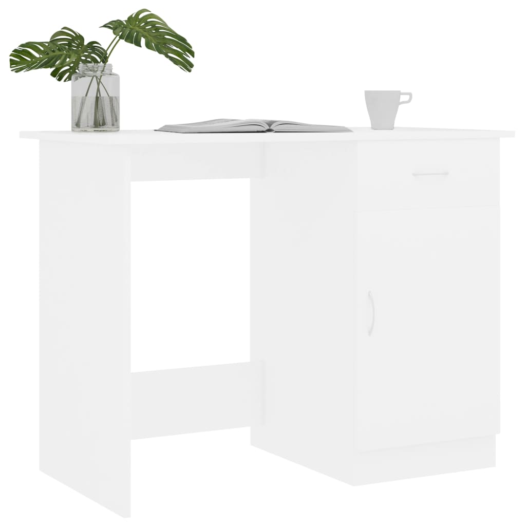 Escritorio Newton 1 cajón + 1 puerta blanco 76x100x50 cm 3
