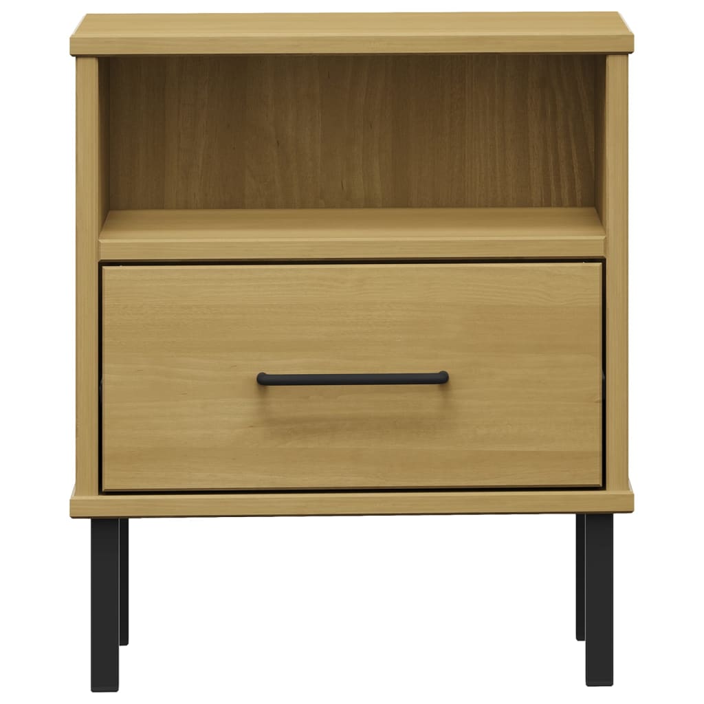 Mesita de noche Oslo 1 hueco + 1 cajón natural 46,5x40x35 cm 4