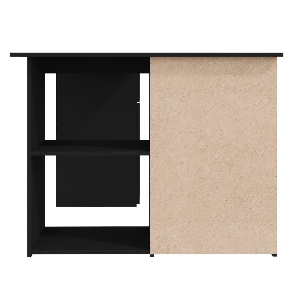 Escritorio esquinero Cum Laude 4 cajones + 2 puertas negro 76x145x100 cm 7