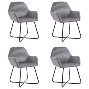 Pack de 4 sillas Vila respaldo alto tapizado terciopelo 84x61x61 cm