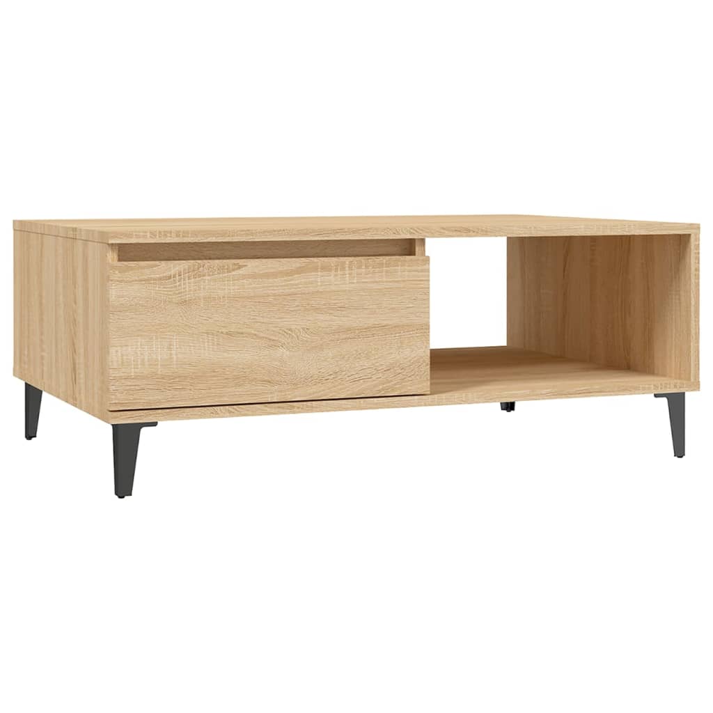 Mesa de centro Lena 1 puerta + 1 compartimento natural 35x90x60 cm