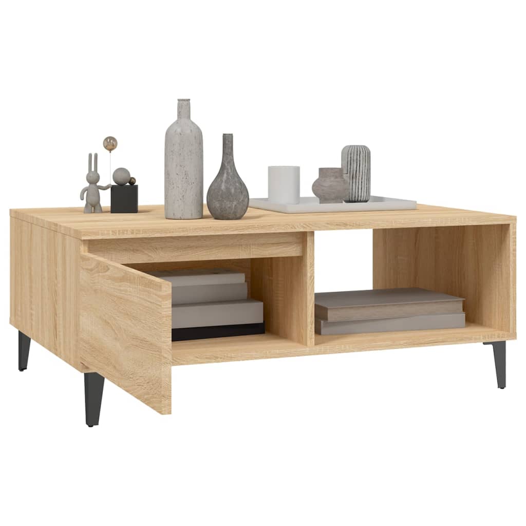 Mesa de centro Lena 1 puerta + 1 compartimento natural 35x90x60 cm