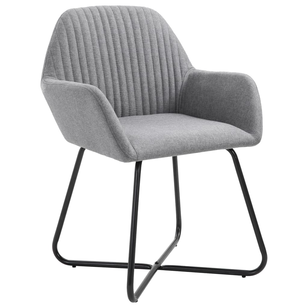 Pack de 4 sillas Valle asiento acolchado tapizado terciopelo gris claro 84x61x61 cm