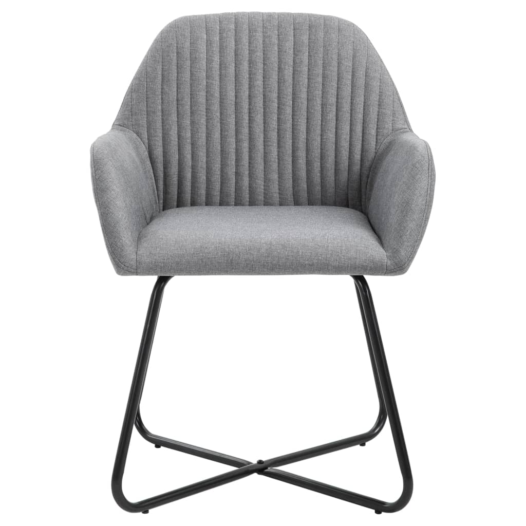 Pack de 4 sillas Valle asiento acolchado tapizado terciopelo gris claro 84x61x61 cm
