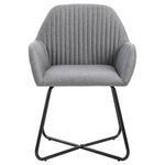 Pack de 4 sillas Valle asiento acolchado tapizado terciopelo gris claro 84x61x61 cm