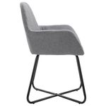 Pack de 4 sillas Valle asiento acolchado tapizado terciopelo gris claro 84x61x61 cm