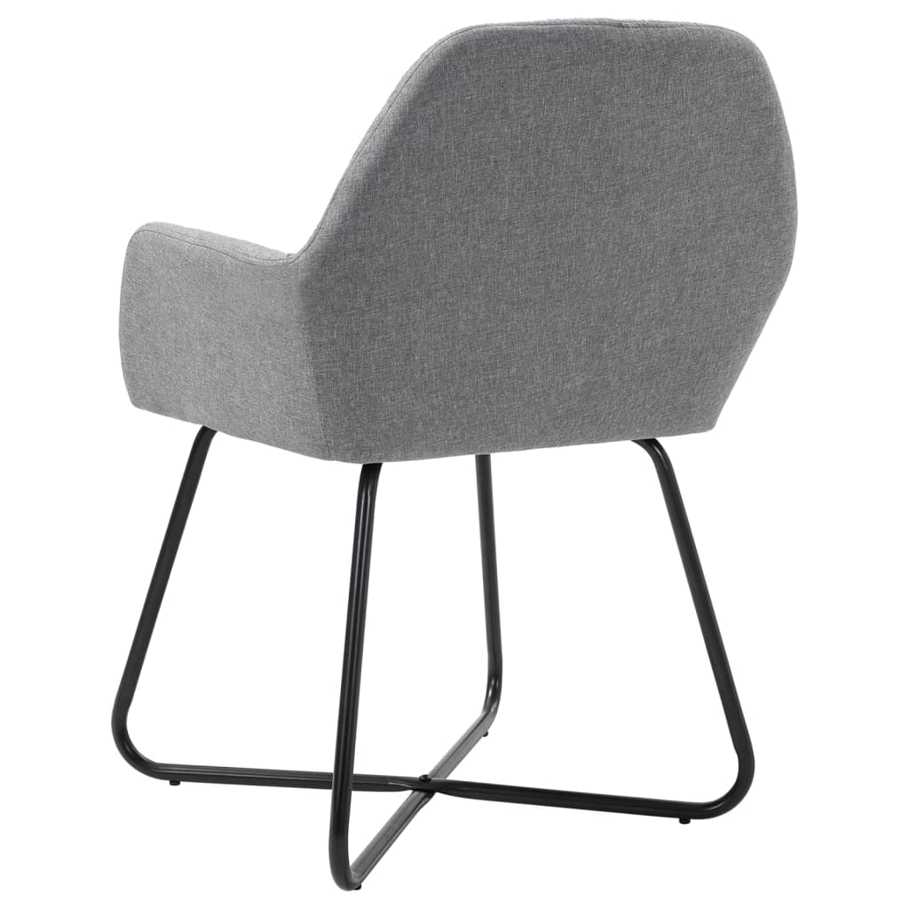Pack de 4 sillas Valle asiento acolchado tapizado terciopelo gris claro 84x61x61 cm