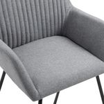 Pack de 4 sillas Valle asiento acolchado tapizado terciopelo gris claro 84x61x61 cm