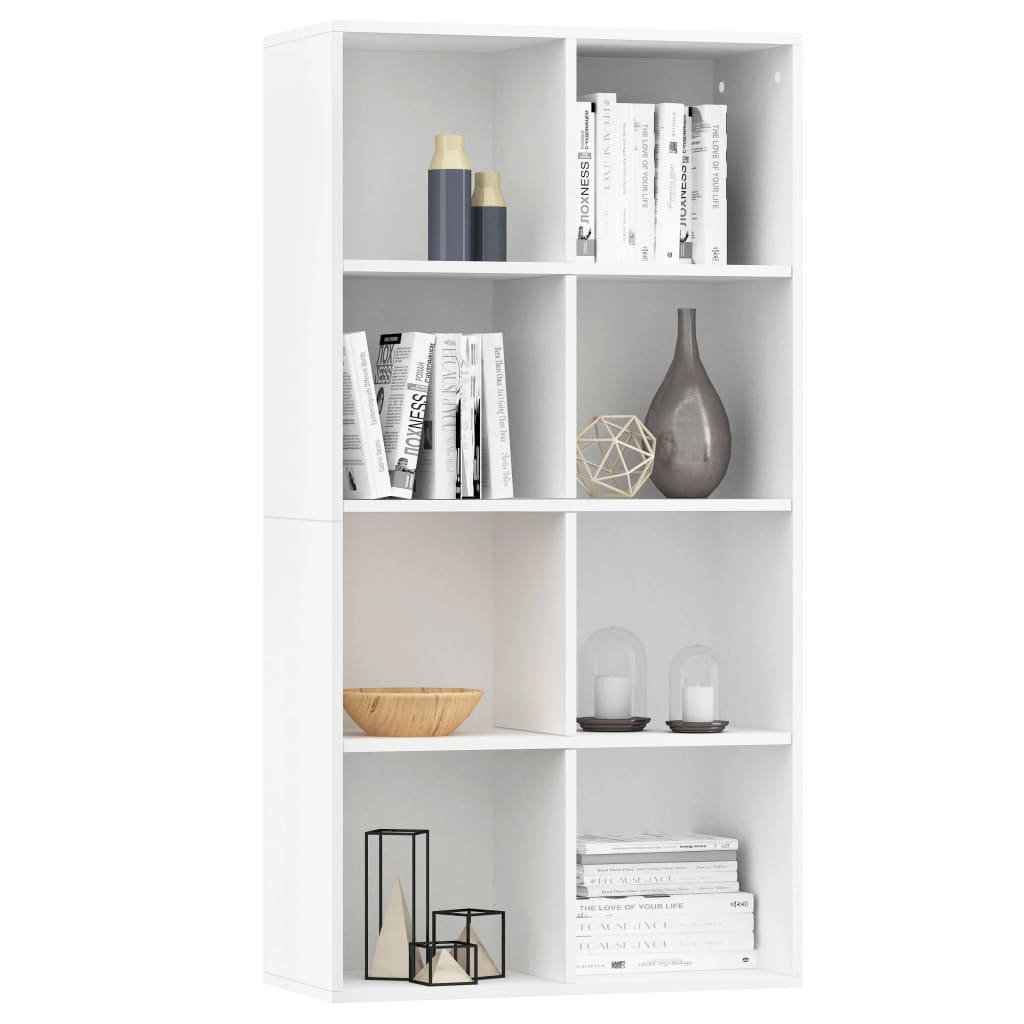 Estantería Onza 8 compartimentos blanco 130x66x30 cm