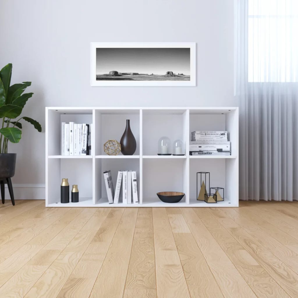 Estantería Onza 8 compartimentos blanco 130x66x30 cm
