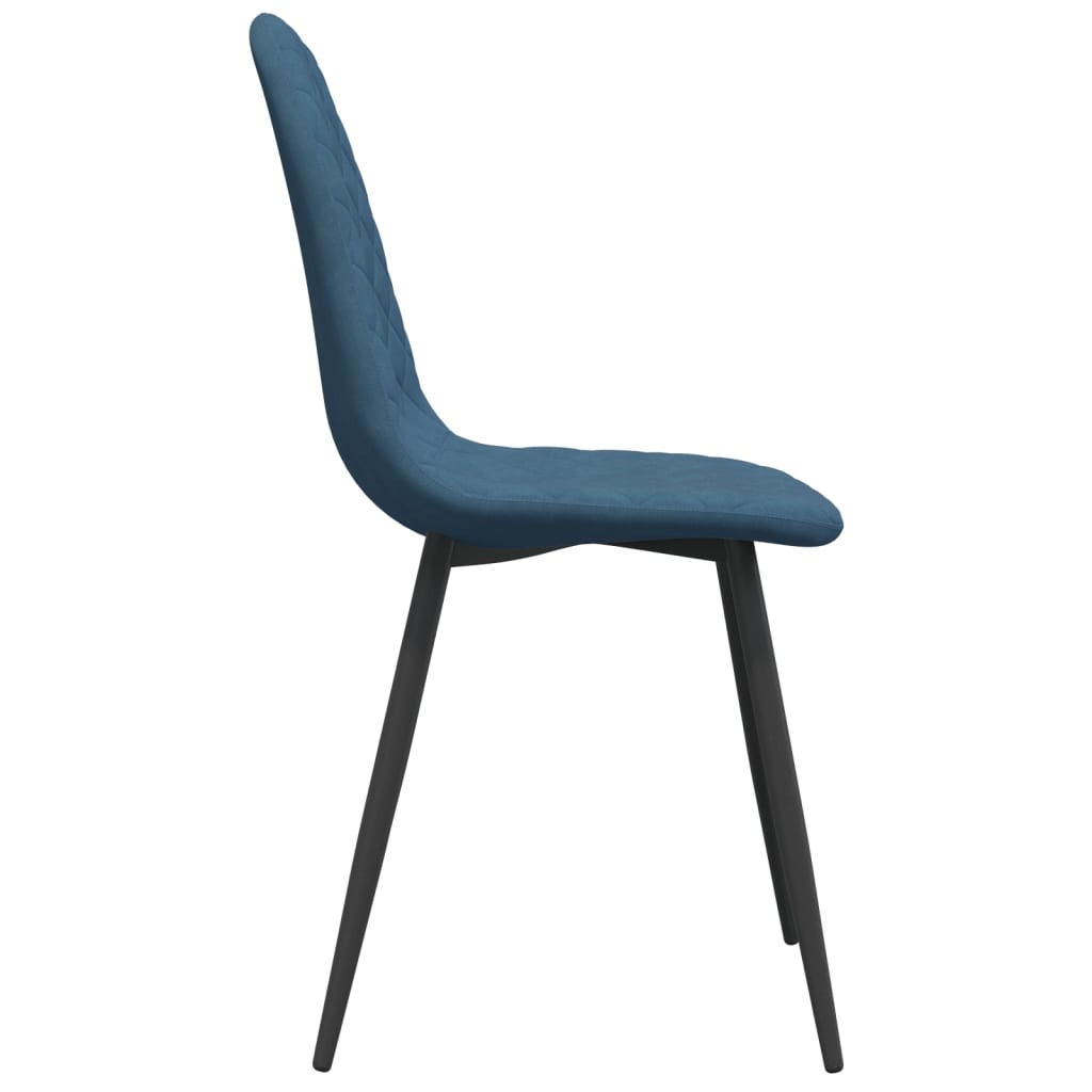 Pack de 6 sillas de comedor Vega terciopelo azul 83x45x53,5 cm