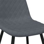 Pack de 6 sillas de comedor Vega terciopelo gris oscuro 83x45x53,5 cm