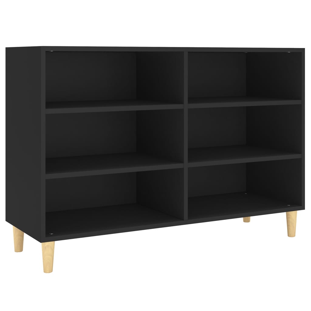 Aparador Bastida 6 módulos negro 70x103,5x35 cm 2