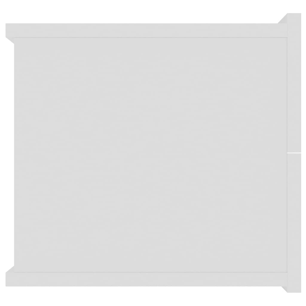 Mesita de noche Arrufat 2 cajones diseño colgante blanco 30x40x30 cm