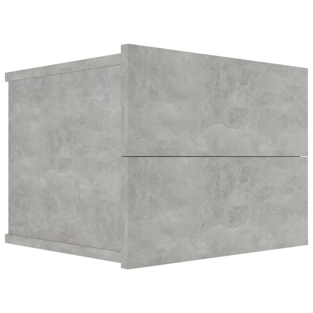 Pack de 2 mesitas de noche Lía 2 cajones gris hormigón 30x40x30 cm