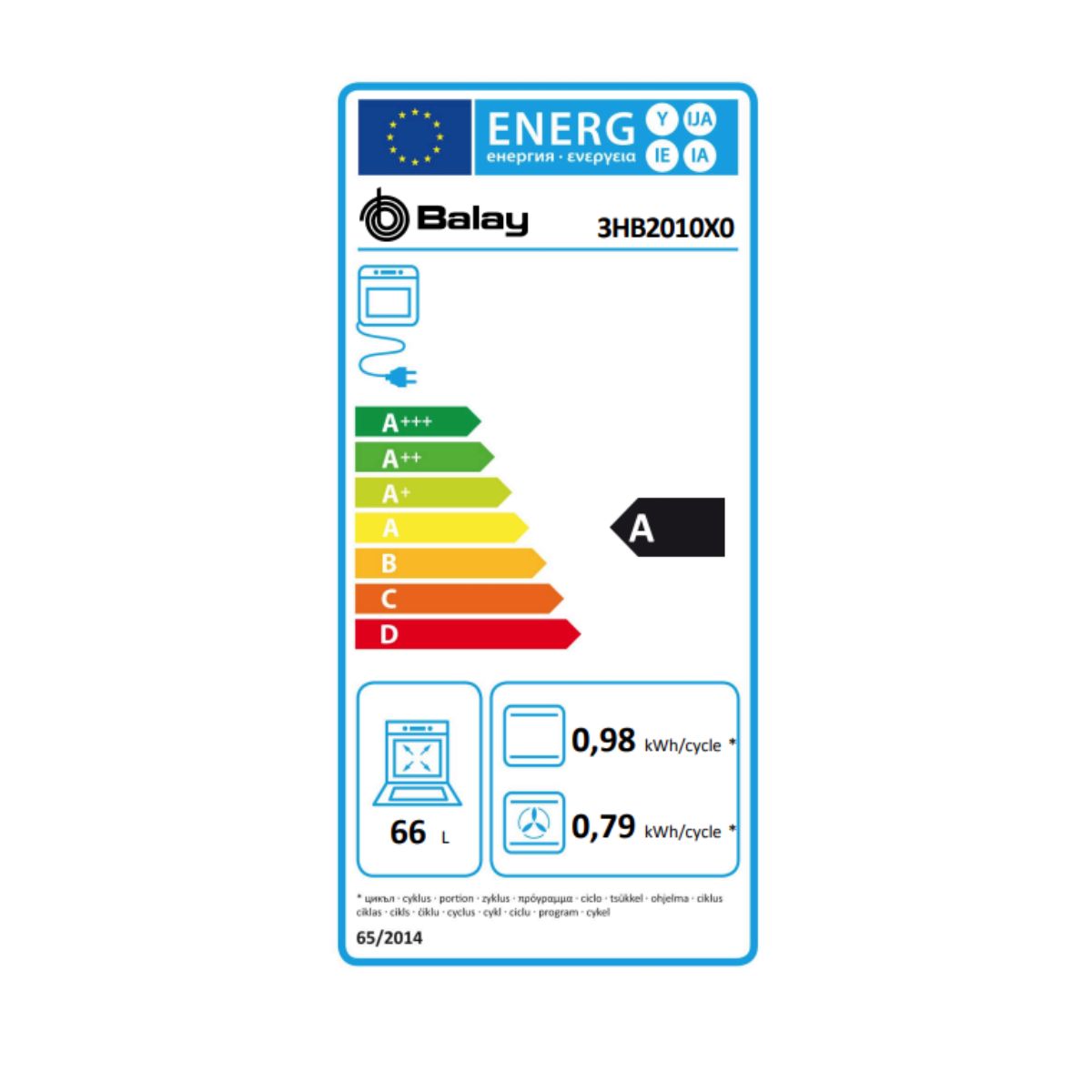 Horno-Balay-3HB2010X0-66L-5-programas-A-inox-594-cm-clasificacion