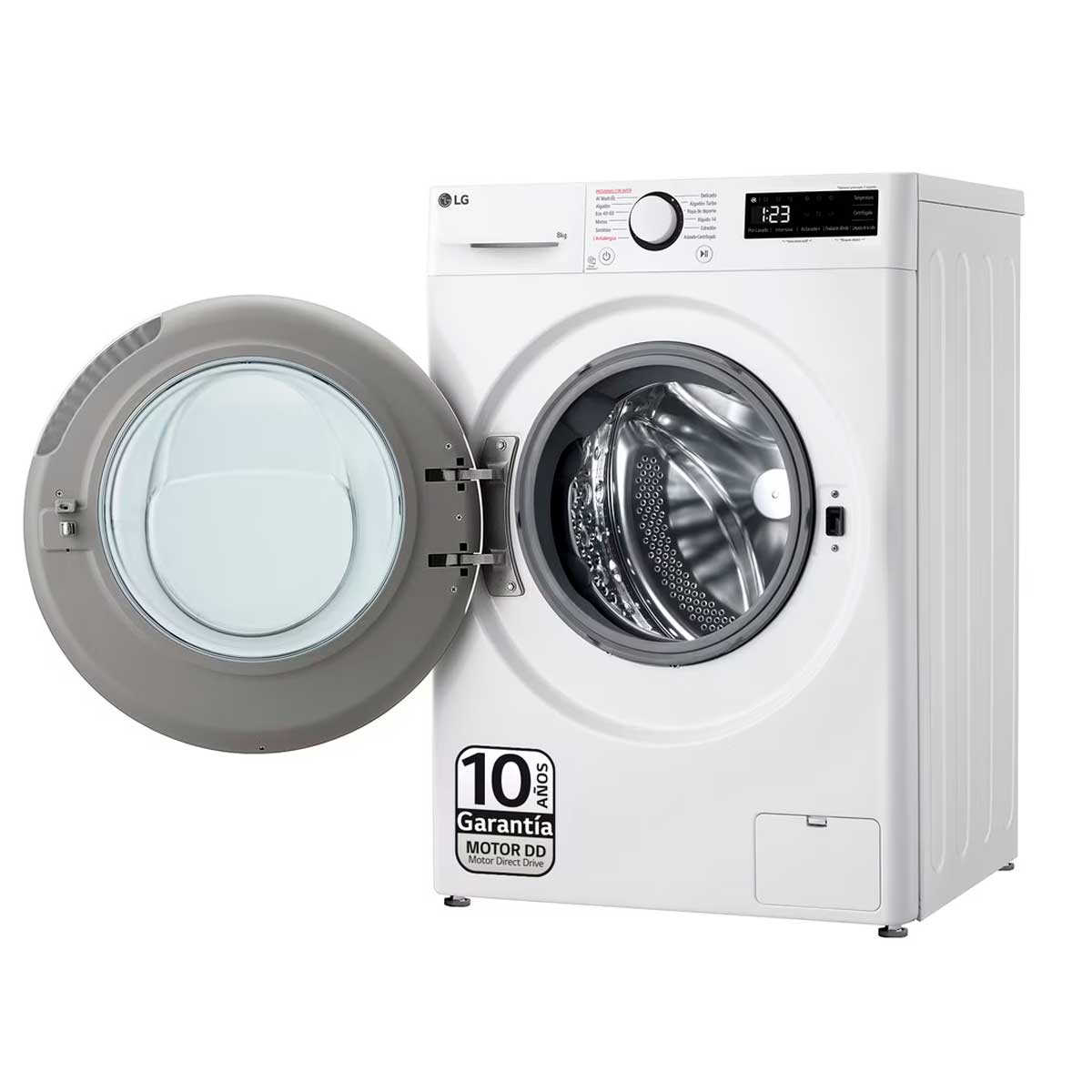 Lavadora LG F2WR5S08AGW 8kg 1200 rpm Direct Drive con IA A blanco 85 cm 9