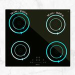 Placa-de-induccion-Cecotec-Bolero-Squad-I-4200-7200W-4-fuegos-9-niveles-negro-fuegos