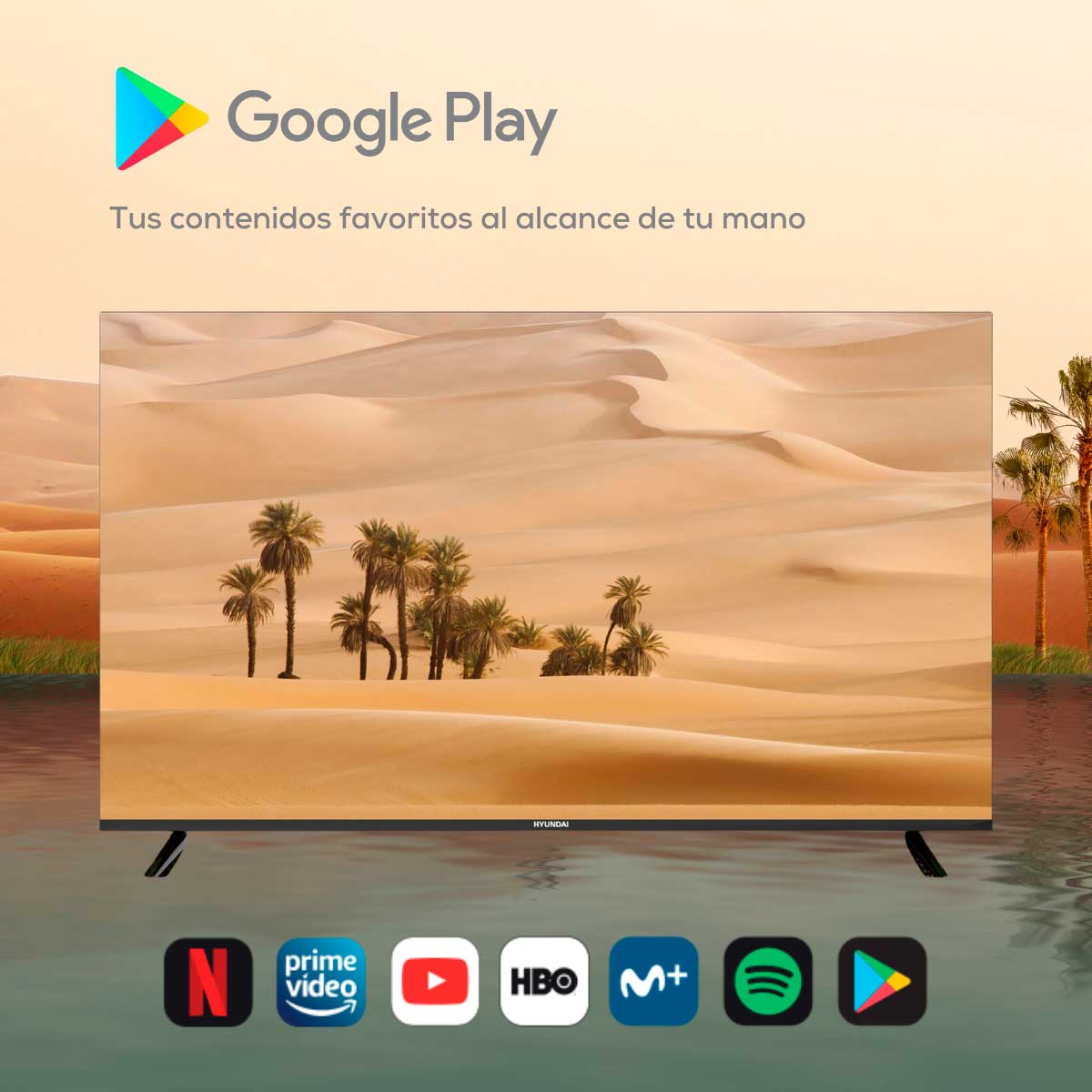 Televisor Smart TV Hyundai HTV4300UA 4K UHD LED 43'' Android 13 F negro 5