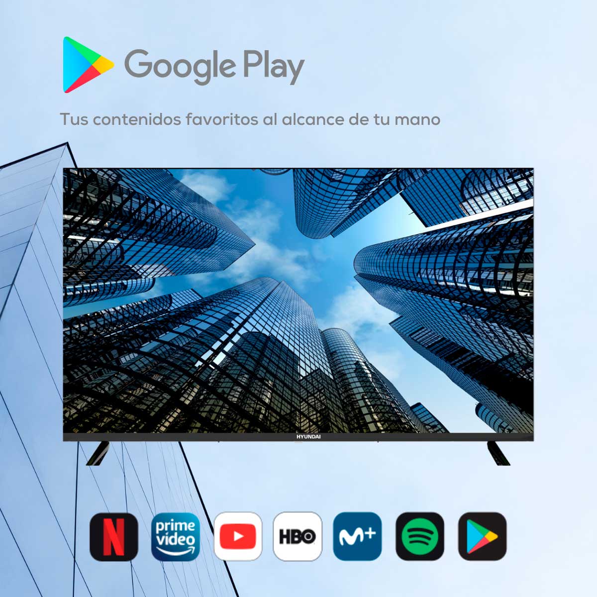 Televisor Smart TV Hyundai HTV4300QUA 4K UHD QLED 43'' Android 13 F negro 5