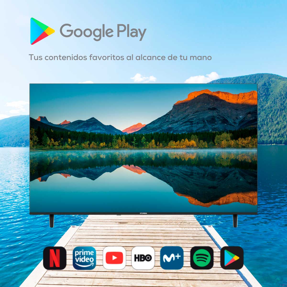 Televisor Smart TV Hyundai HTV5000UA 4K UHD LED 50'' Android 13 E negro 5