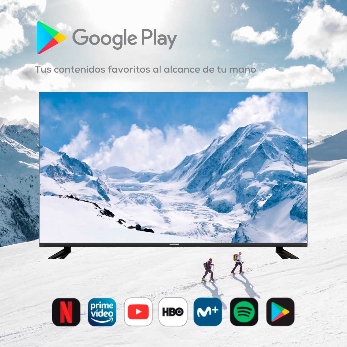 Televisor Smart TV Hyundai HTV5000QUA 4K UHD QLED 50'' Android 13 F negro 5