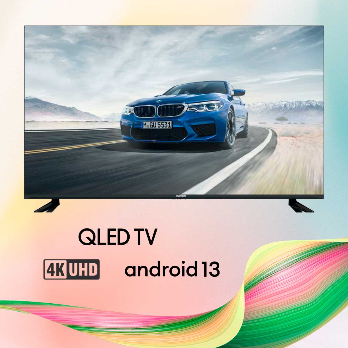 Televisor Smart TV Hyundai HTV5500QUA 4K UHD QLED 55'' Android 13 F negro 2