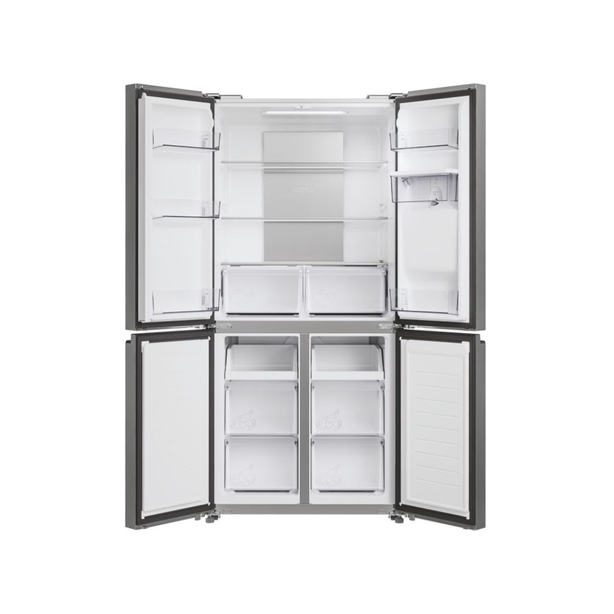 Frigorifico-americano-Candy-CFQQ5T817EWPS-No-Frost-dispensador-463L-plata-E-1815-cm-interior-vacio