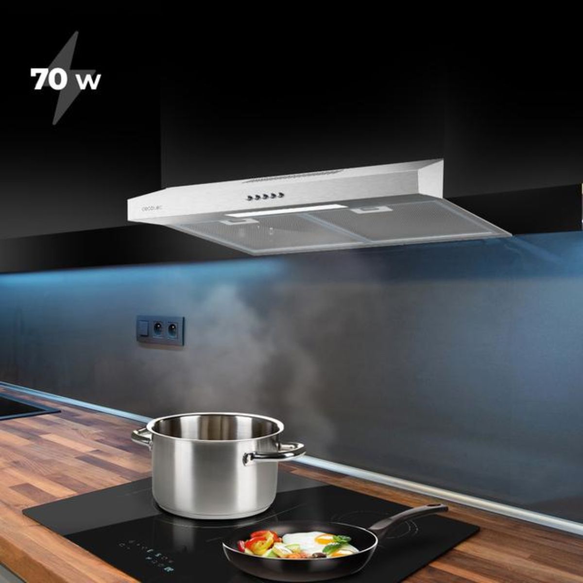 Campana-extractora-Cecotec-Bolero-Flux-CM-6022200-70W-220m³-h-inox-B-60-cm
