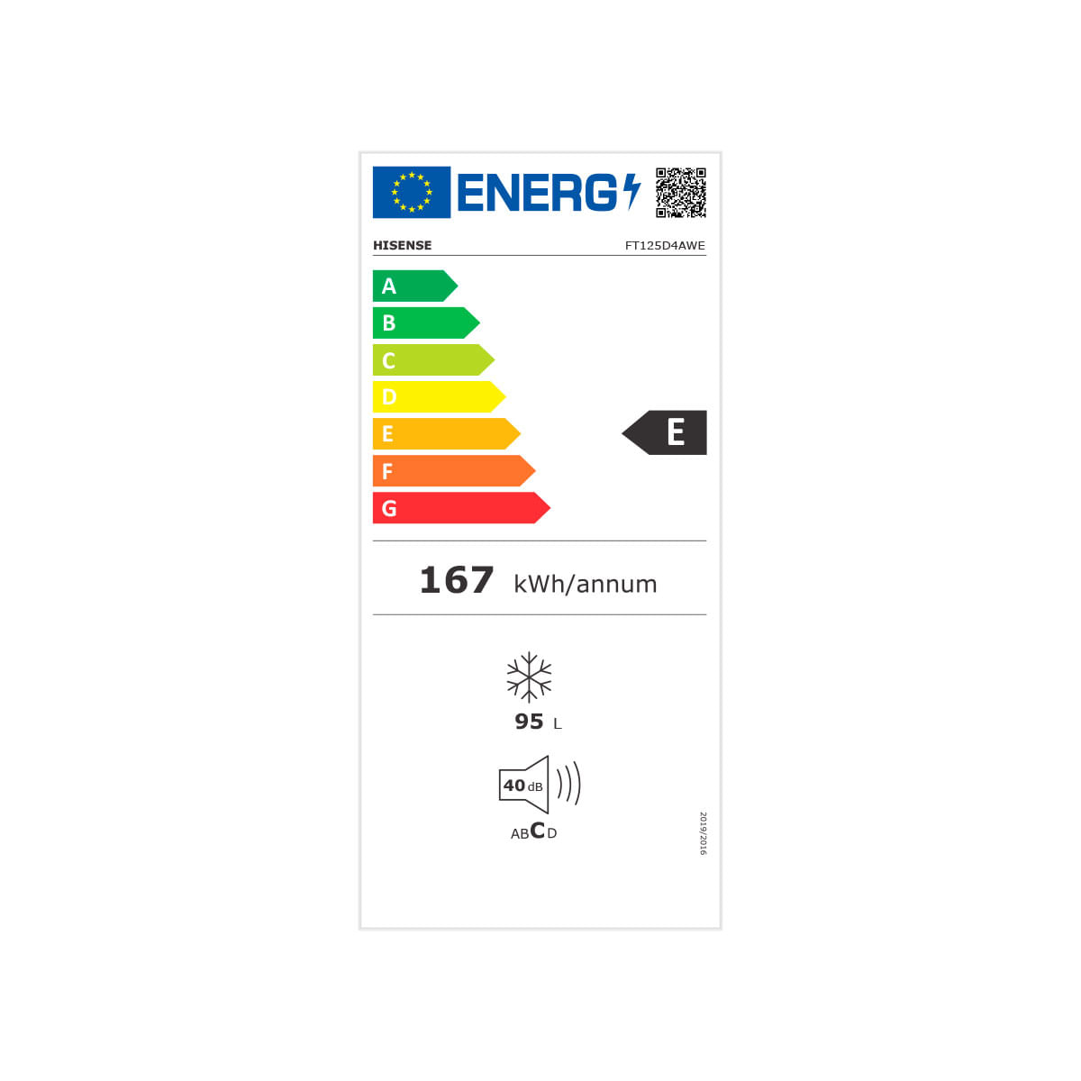 Arcón congelador Hisense FT125D4AWE 95L cíclico Defrost convertible frigorífico E blanco 85,4 cm eficiencia-energetica
