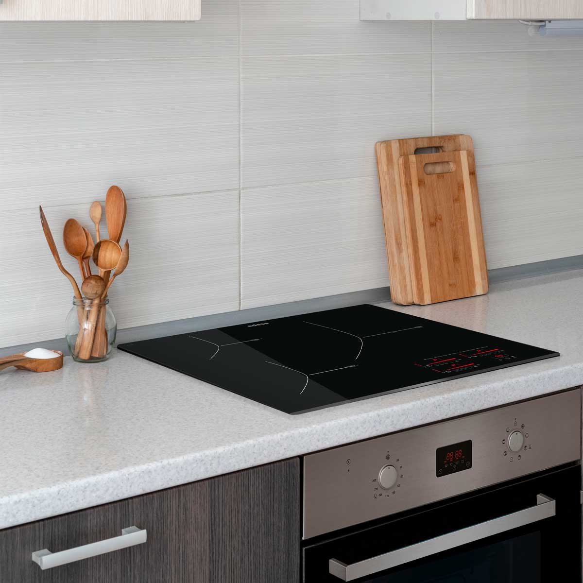 Placa de inducción Edesa EIMS - 6332 B 7100W 3 zonas negro 63 cm 4