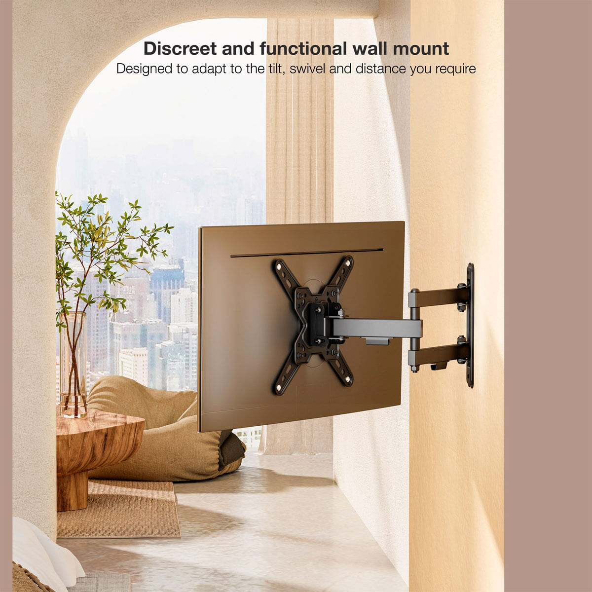 Soporte de TV TooQ LP1345TN-B 13"-43" inclinable y pivotable negro 4