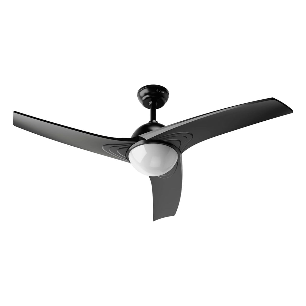 Ventilador de techo Evvo V522 DC 60W luz LED negro Ø132 cm