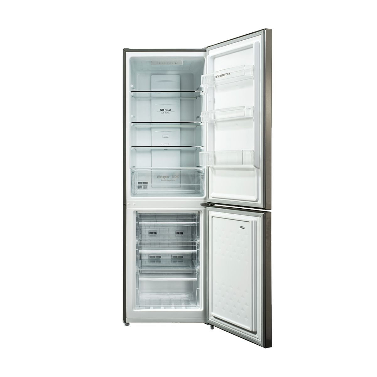 Frigorifico-combi-Infiniton-FGC-236C70XEM-No-Frost-231L-inox-E-170-cm-interior