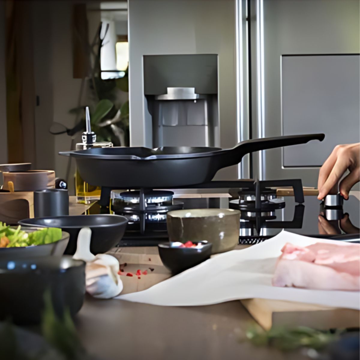 Sarten-Tefal-Robusto-antiadherente-aluminio-fundido-negro-Ø26-cm-animada