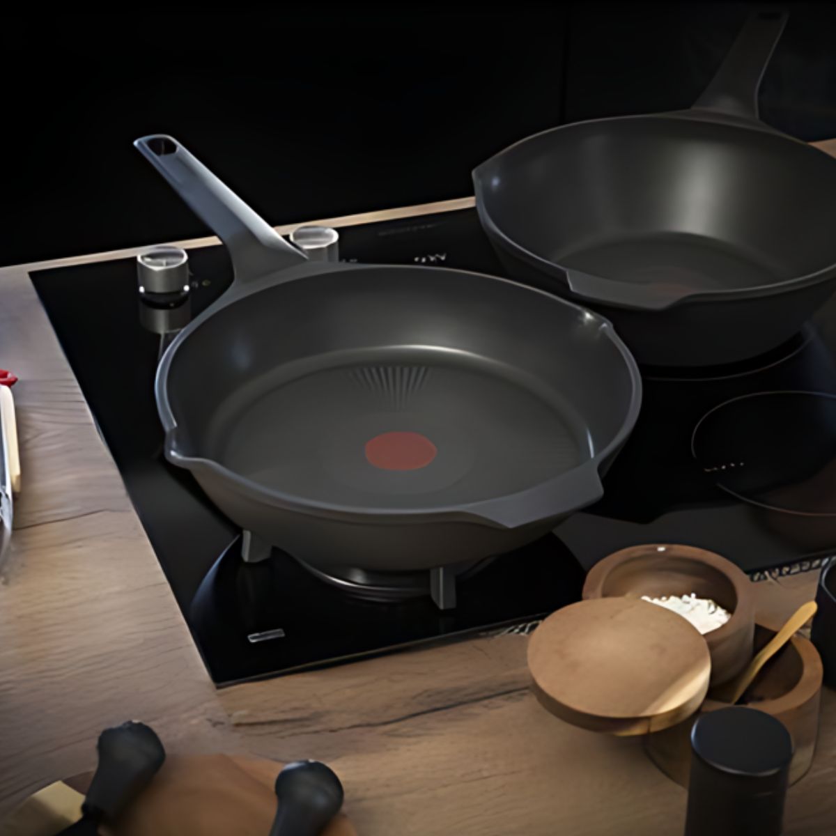 Sarten-Tefal-Robusto-antiadherente-aluminio-fundido-negro-Ø26-cm-animada
