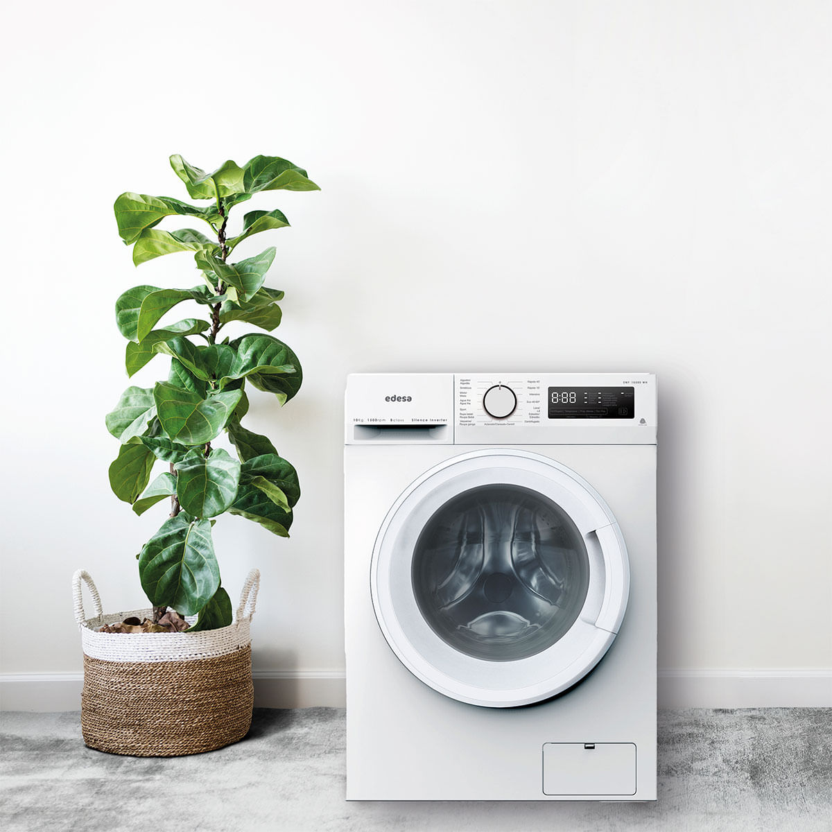 Lavadora Edesa EWF-10500 WH 10kg 1500 rpm Motor Inverter A blanco 85 cm 4