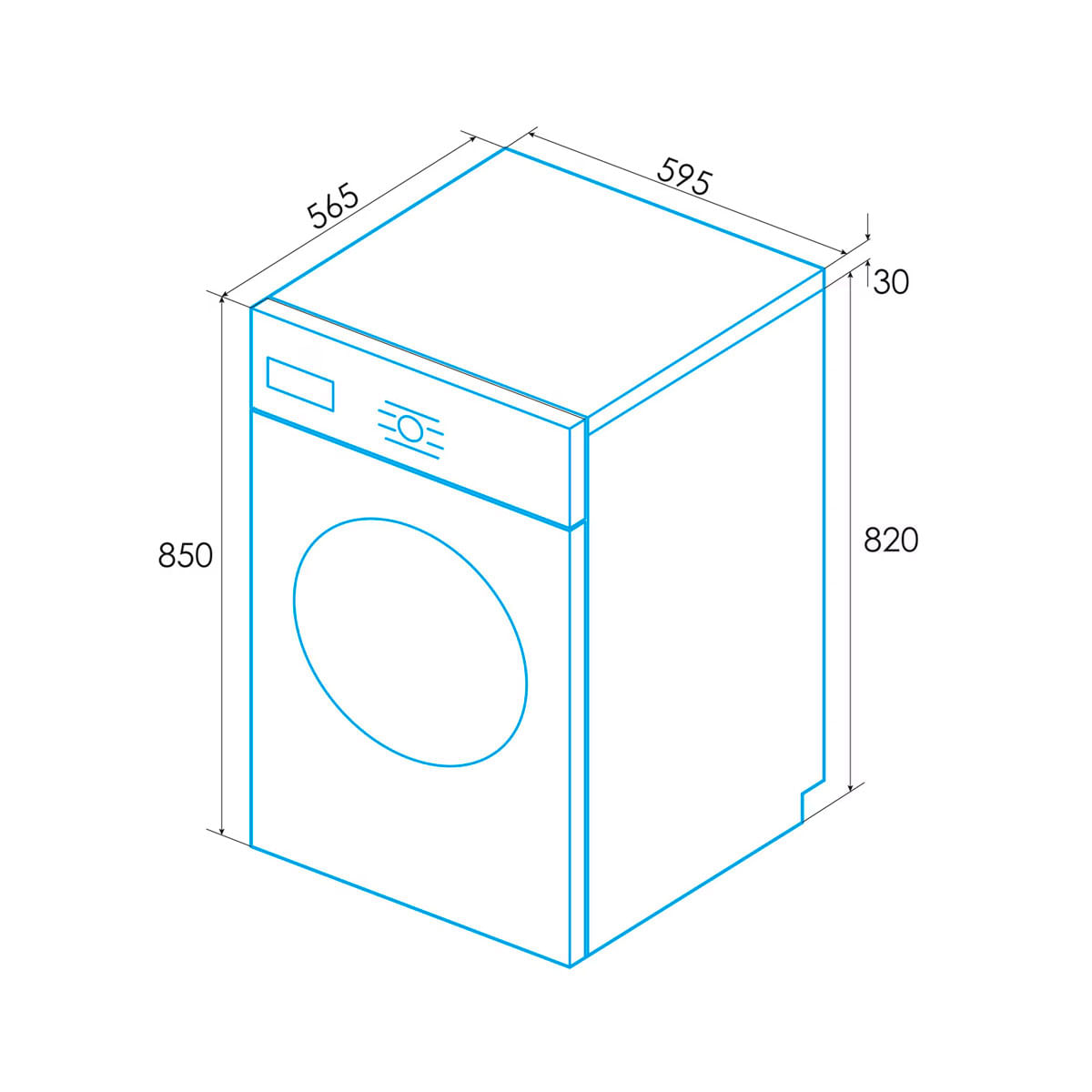 Lavadora Edesa EWF-10500 WH 10kg 1500 rpm Motor Inverter A blanco 85 cm medidas