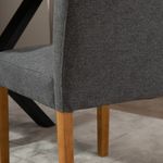Pack de 2 sillas de comedor Sicilia Homcom acolchadas gris 96x50x62 cm