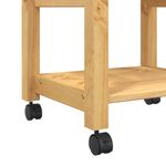 Carrito de cocina Monza 1 cajón + 3 estantes natural 90x48x40 cm