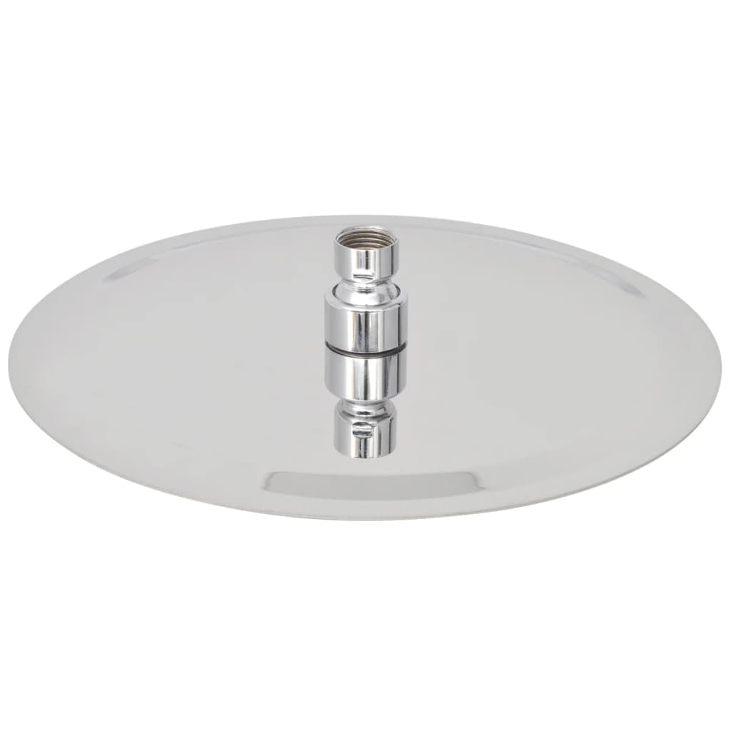 Cabezal de ducha efecto lluvia diseño redondo acero inoxidable 25 cm