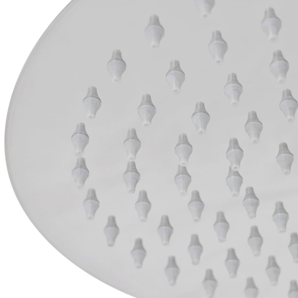 Cabezal de ducha efecto lluvia diseño redondo acero inoxidable 25 cm